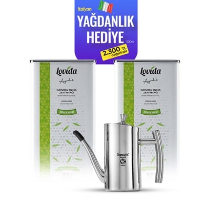 Erken Hasat Soğuk Sıkım Zeytinyağı 5 Lt Teneke 2025-26 x 2 ADET