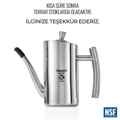 Paslanmaz Çelik İtalyan Yağdanlık 500 ml
