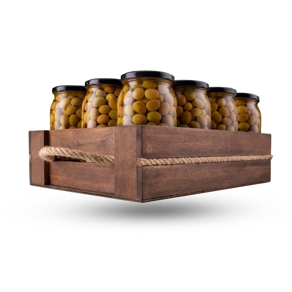 Ahşap Kasa Çam 40x30x11 Halatlı