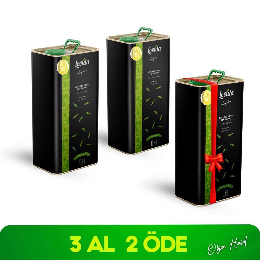 Naturel Sızma Zeytinyağı 5 Lt Teneke 2 ALANA 1 BEDAVA