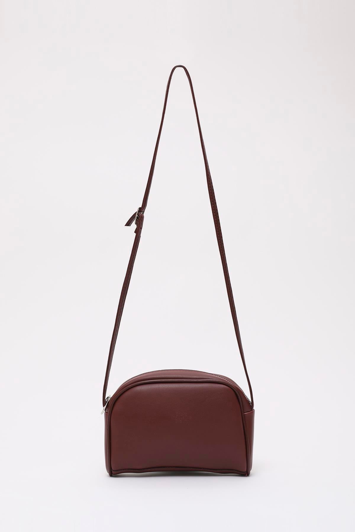 Bordo Shk25 Mini Urban Çapraz Askılı Tek Bölmeli Suni Deri Kol ve Omuz Çantası U:19 E:13 G:4 cm