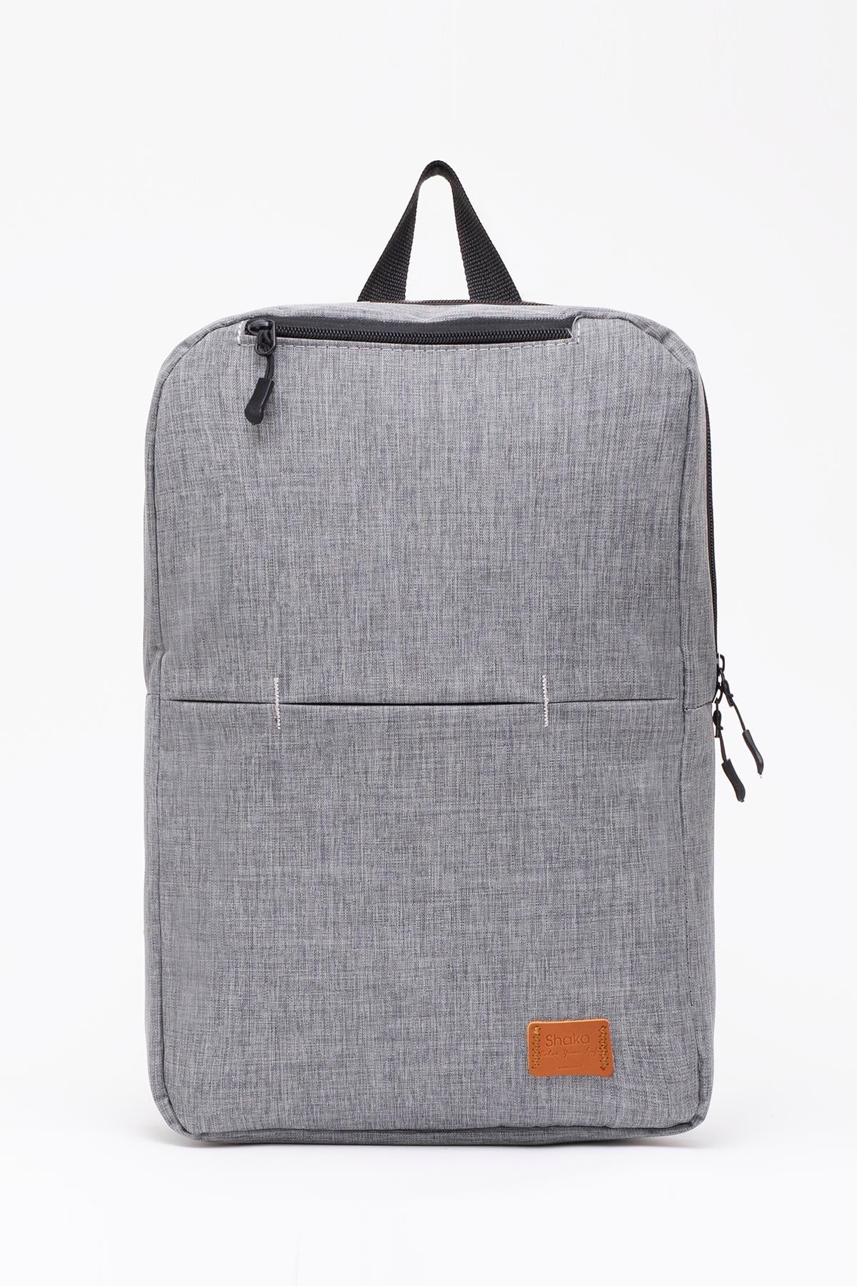 Gri Shk61 3 Bölmeli 13-14-15 İnç Uyumlu Laptop Sırt Çantası U:42 E:27 G:8 cm