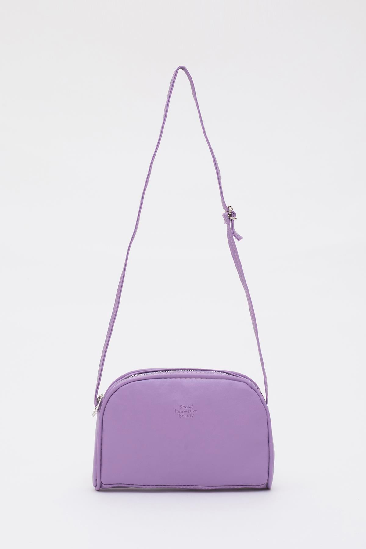 Lila Shk25 Mini Urban Çapraz Askılı Tek Bölmeli Suni Deri Kol ve Omuz Çantası U:19 E:13 G:4 cm
