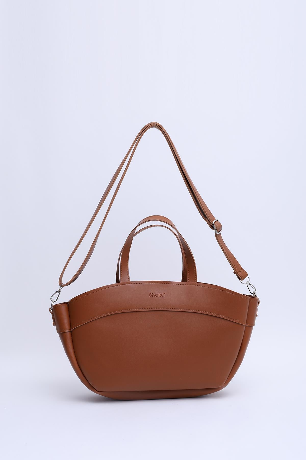 Taba Shk199 Suni Deri Tek Bölmeli, Makyaj Çantalı,Çift Askılı El. Kol ve Omuz Çantası U:20 E:30 G:7 cm