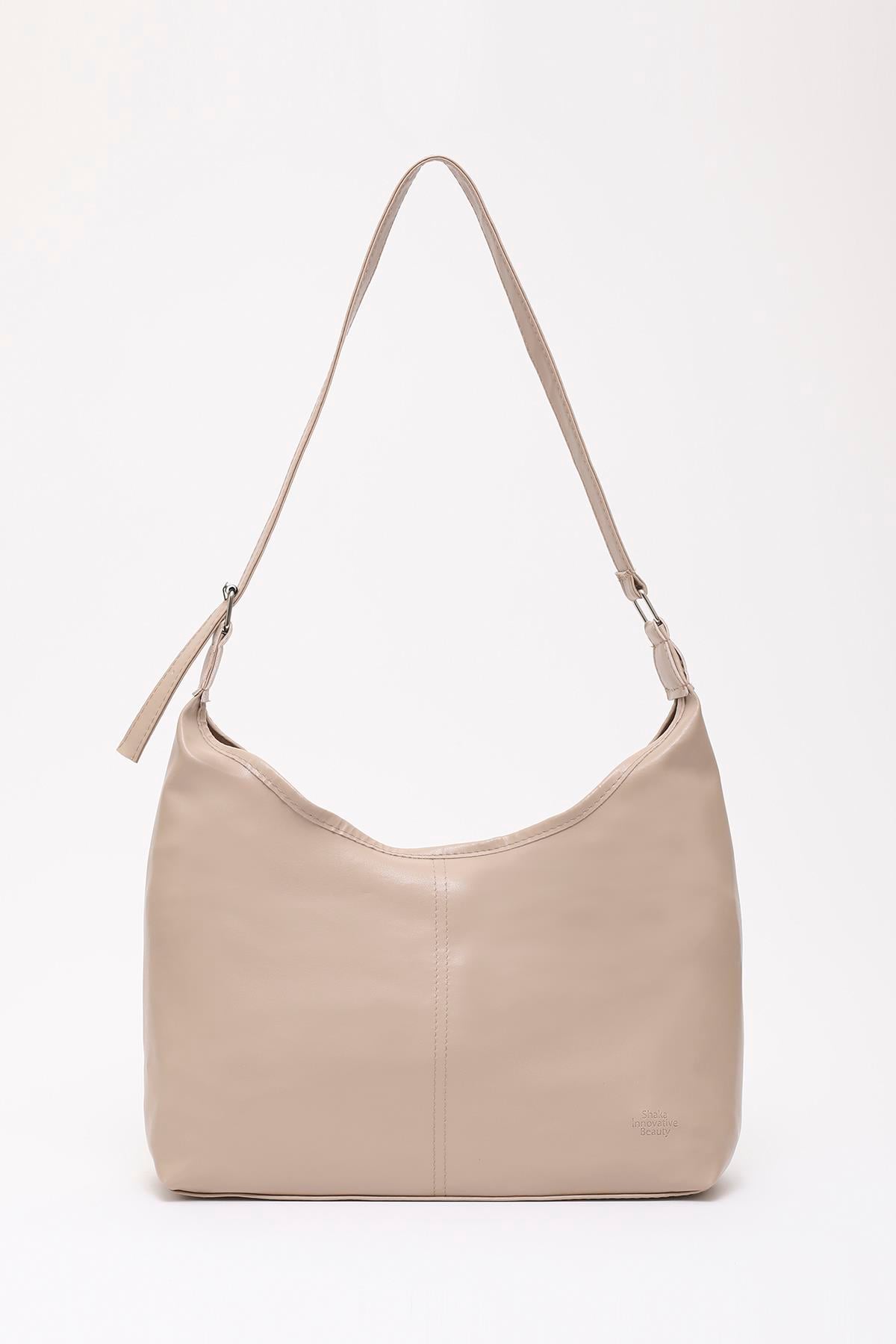 Vizon Shk208 Yumuşak Suni Deri ,Tek Bölmeli, Çıtçıtlı Ayarlanabilir Askılı Kol Ve Omuz Çantası U:21 E:36 G:15 cm