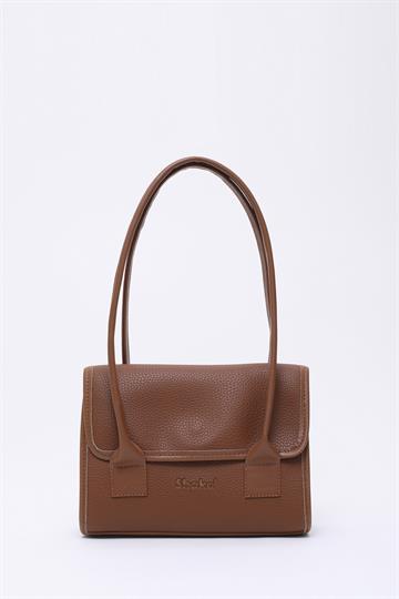 Taba Shk178 Suni Deri, Tek Bölmeli, Çıtçıtlı, El, Kol ve Omuz Çantası E:23 U:21 G:7 Cm
