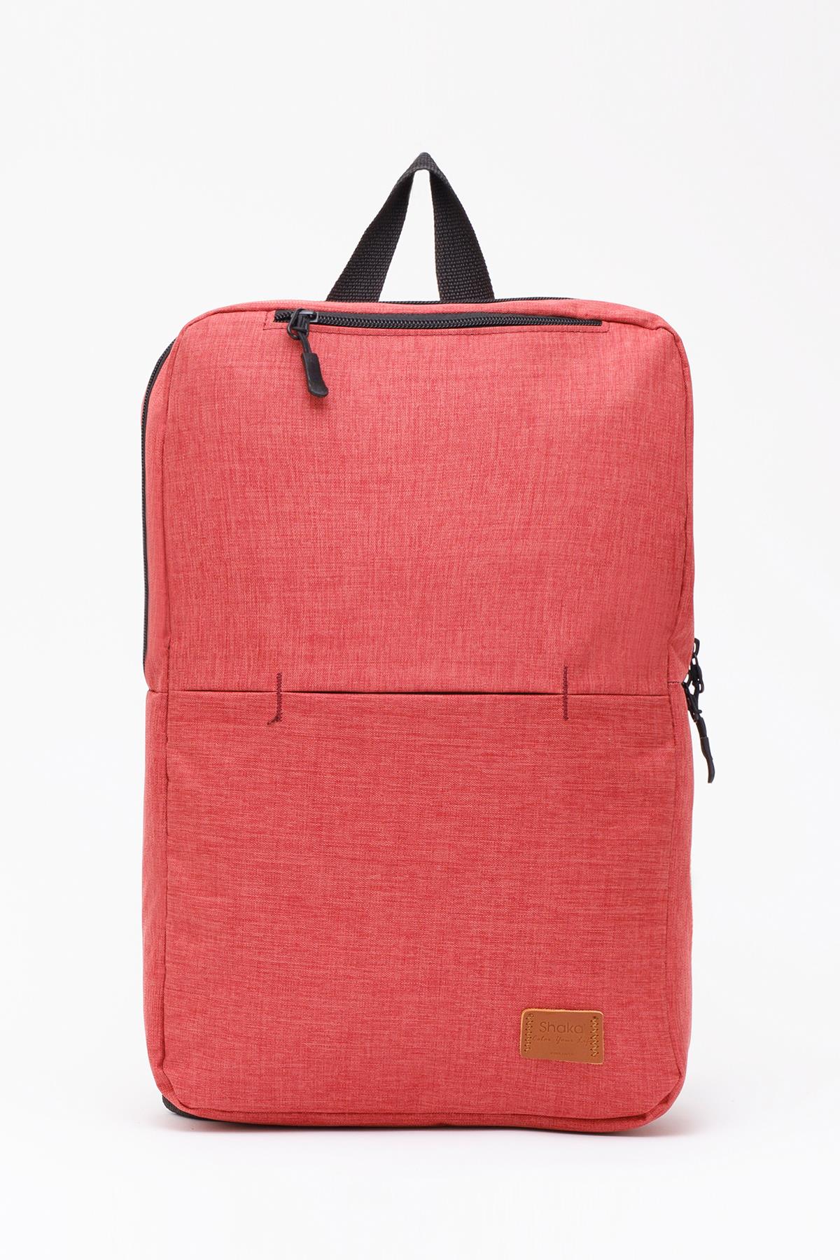 Kırmızı Shk61 3 Bölmeli 13-14-15 İnç Uyumlu Laptop Sırt Çantası U:42 E:27 G:8 cm
