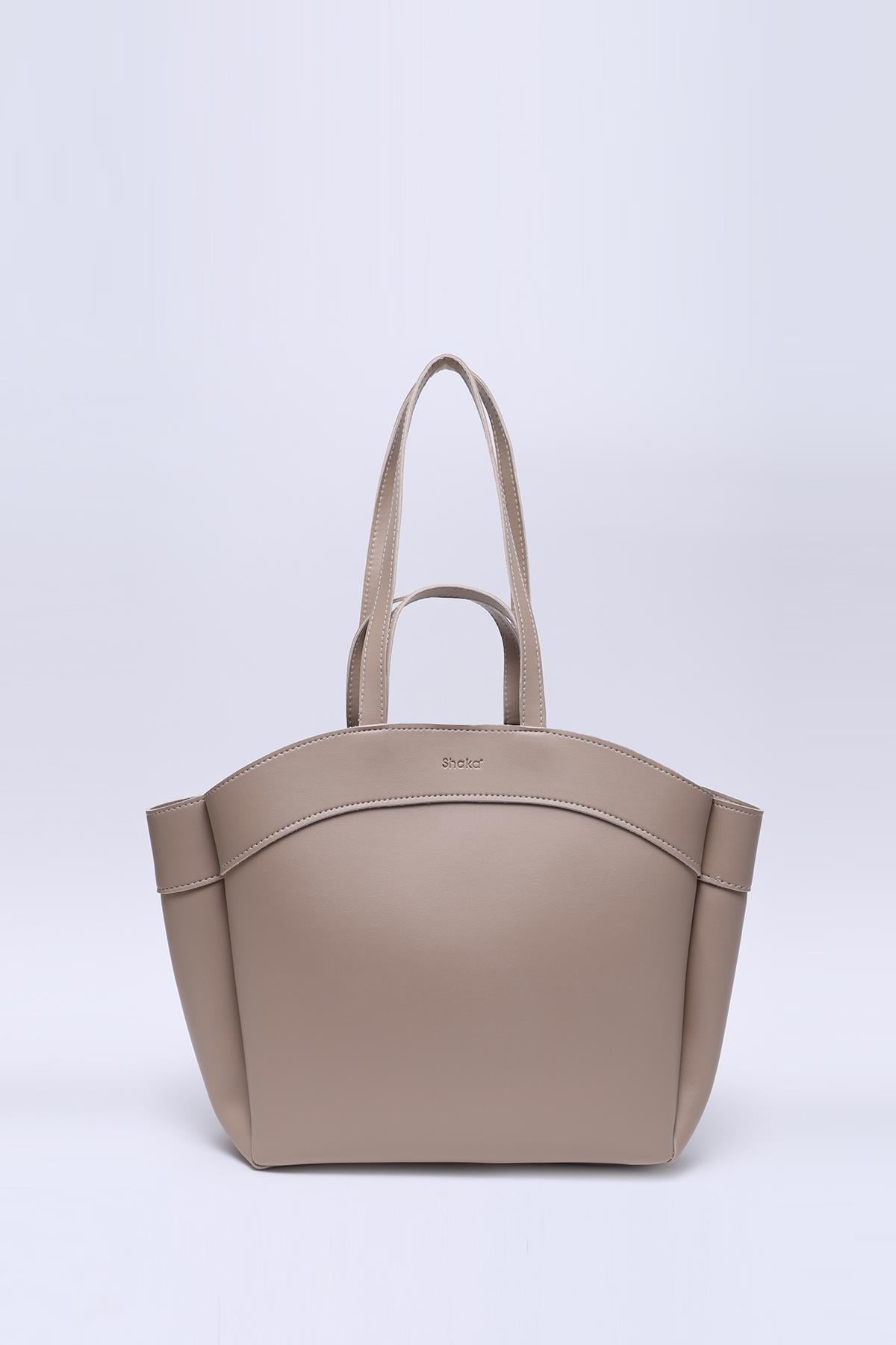 Vizon Shk163 Çift Askılı, Makyaj Çantalı, Çıtçıtlı El, Kol ve Omuz Çantası U:29 E:45 G:10 cm
