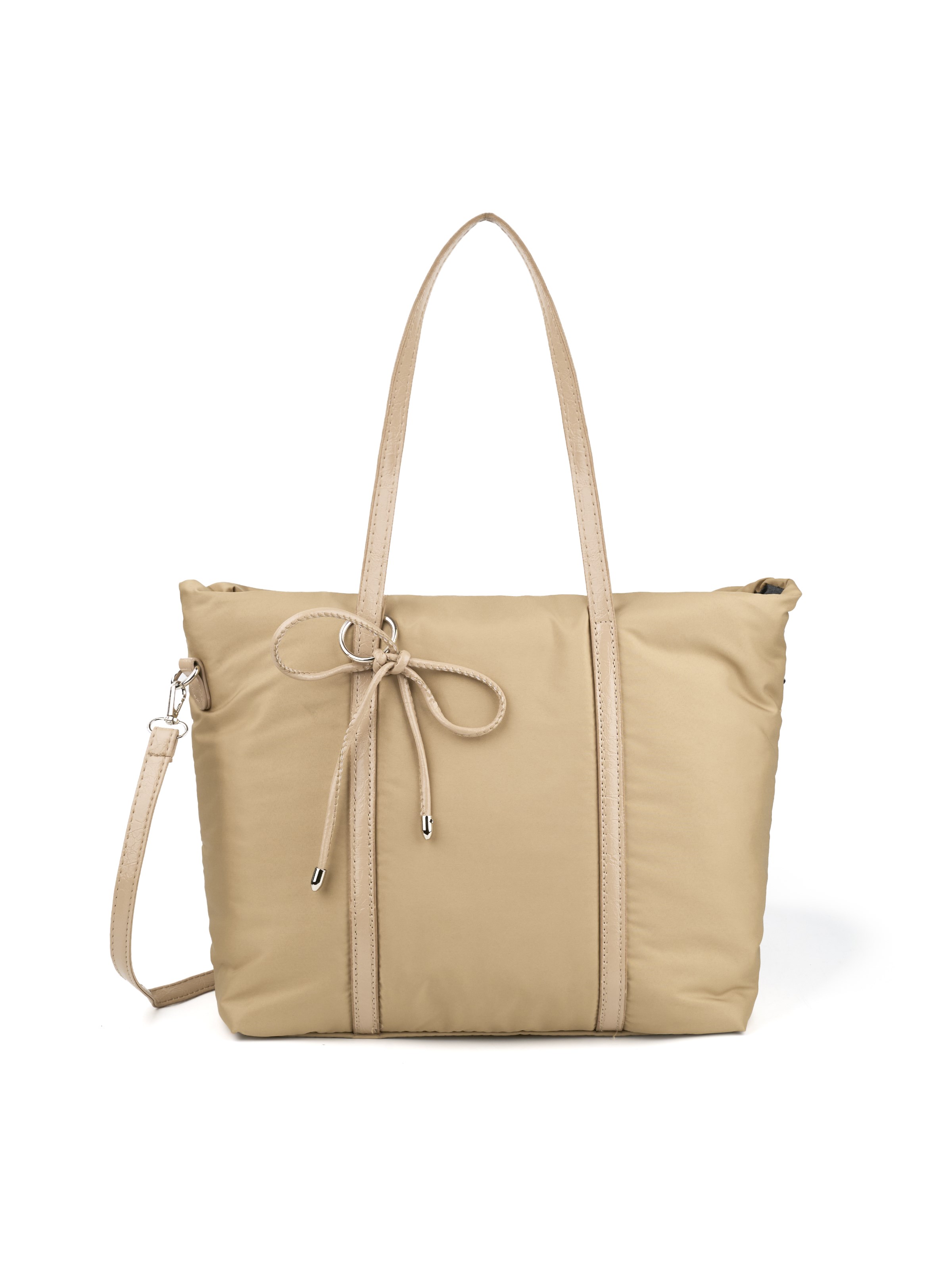 Vizon SHK319 Fiyonk Charmlı,Fermuarlı,Astarlı Shopper Çanta