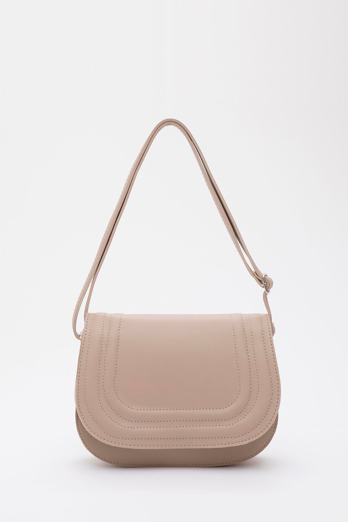 Vizon Shk93 Suni Deri 2 Bölmeli Ayarlanabilir Askılı Kol ve Omuz Çantası U:15 E:23 G:6 cm