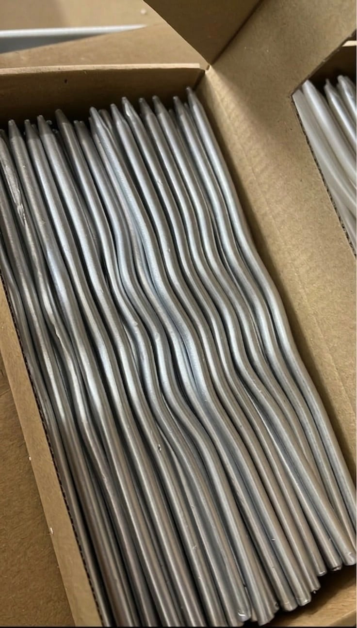 EGE CONCEPT LİFE-20 cm Spiral Pasta Mumu Gümüş 