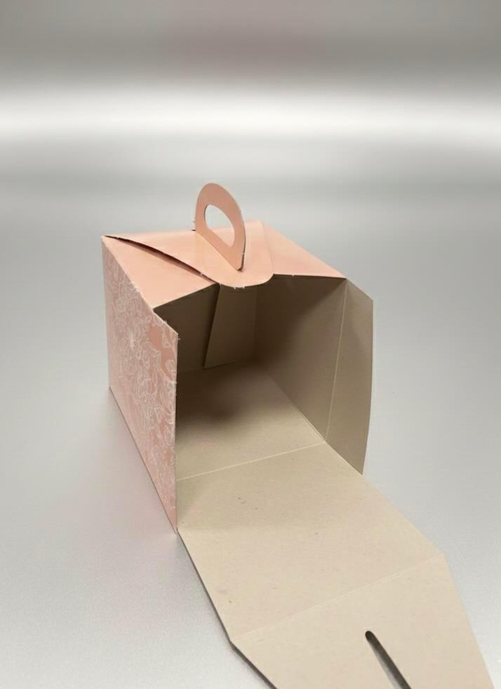 21x21x14 DESENLİ TUTMA SAPLI PASTA  KUTUSU