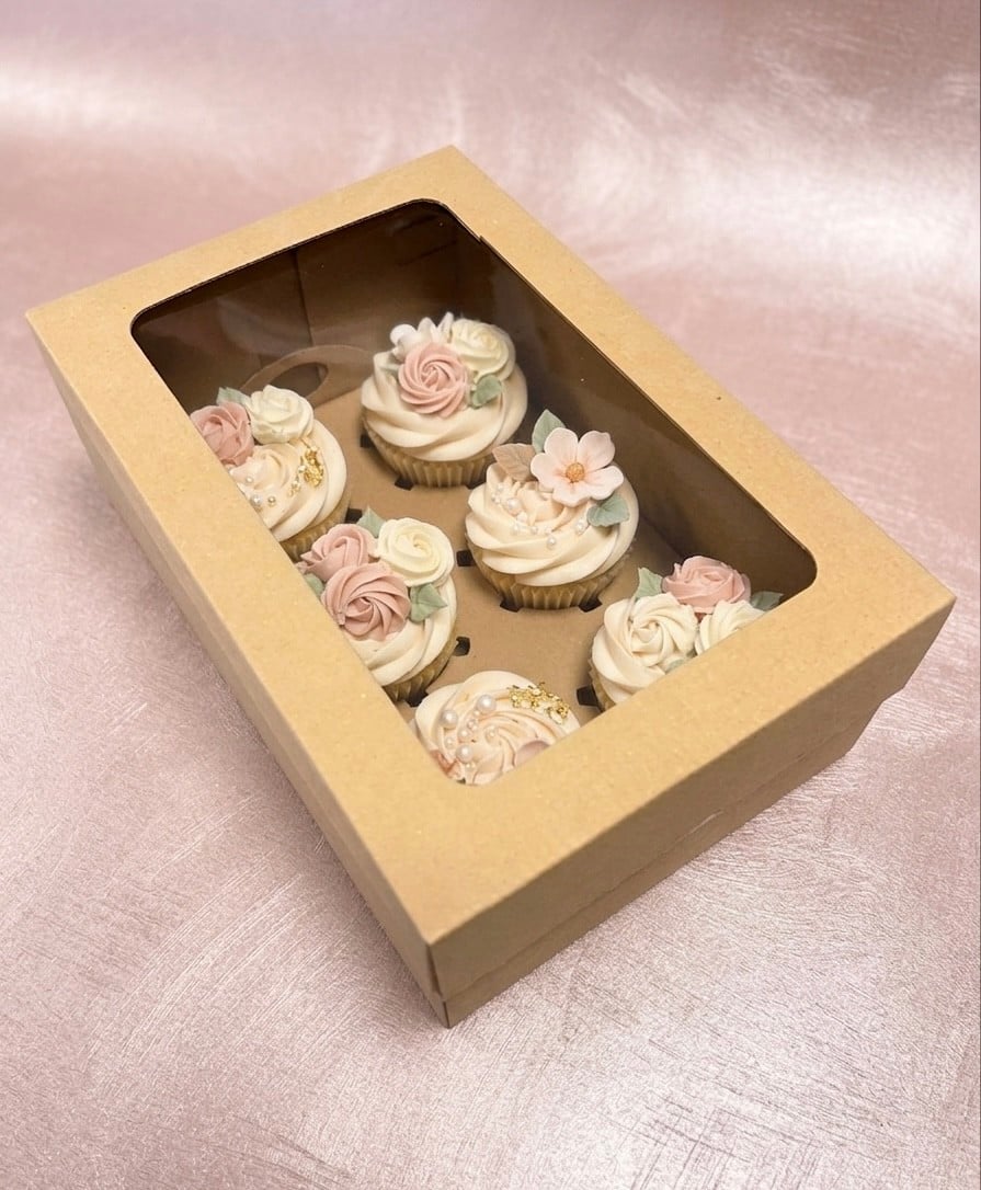 6 LI CUPCAKE KUTUSU KRAFT 