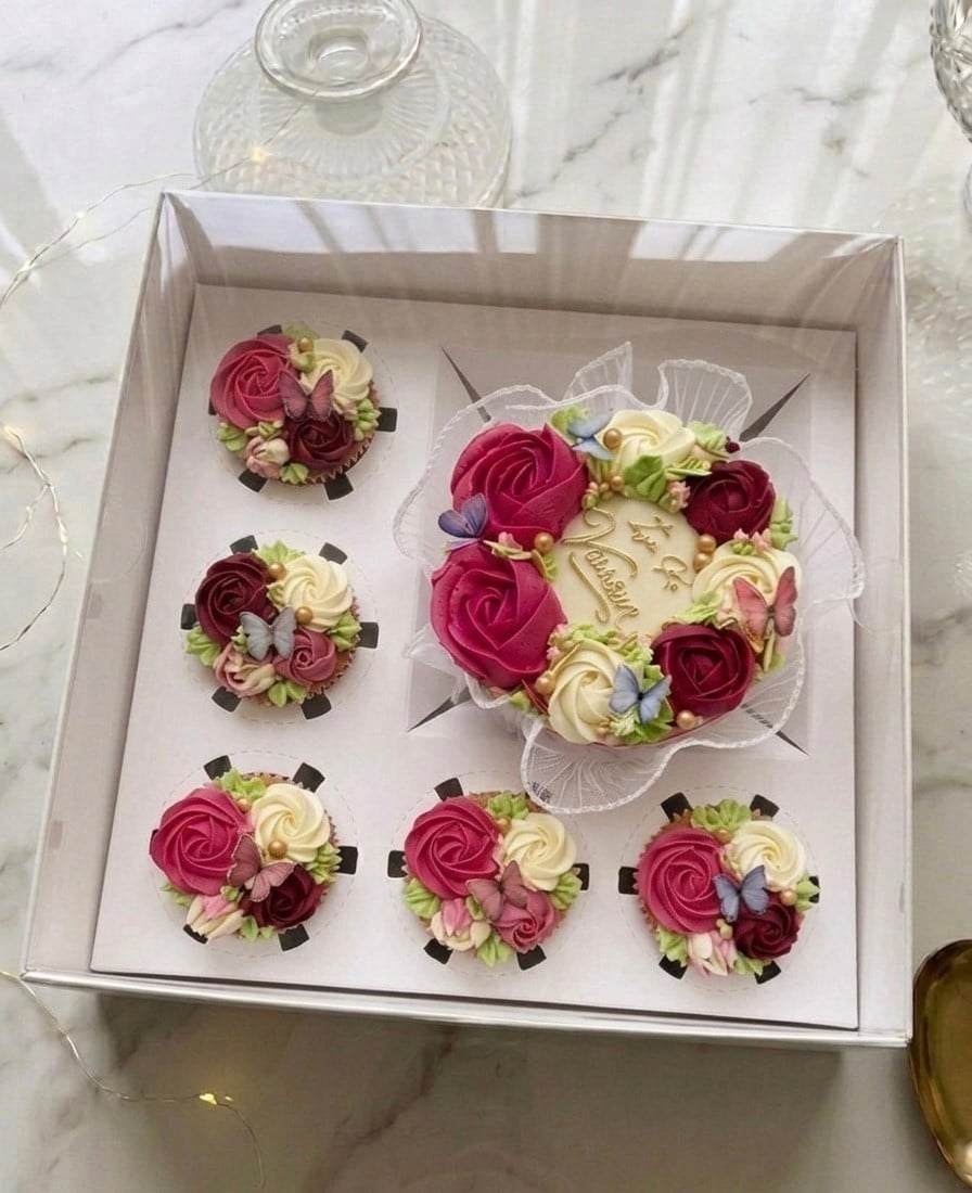 FULL ASETAT KAPAKLI 5+1 BENTO&CUPCAKE KUTUSU 25x25x10