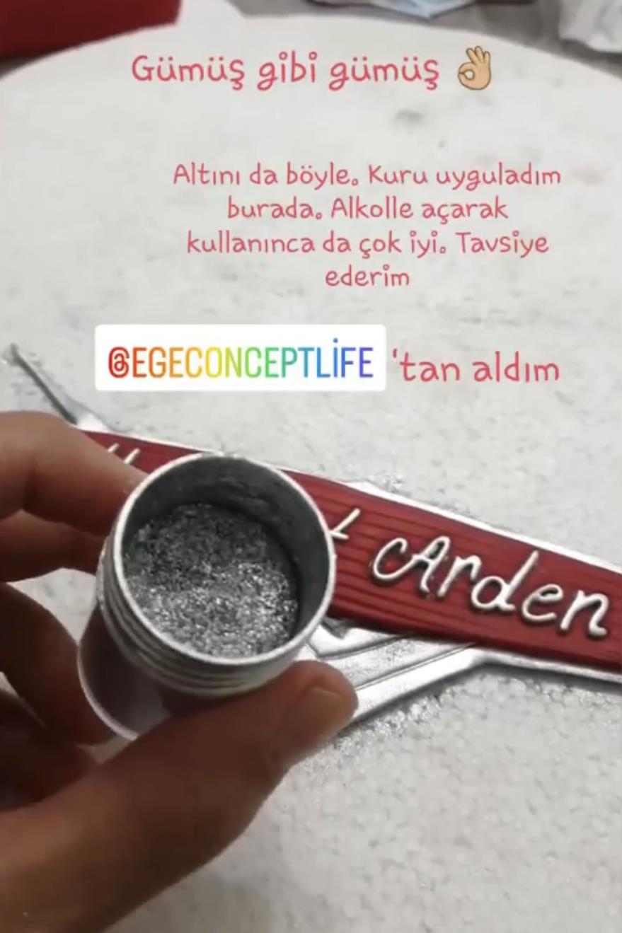 Yenilebilir Gümüş Toz Boya 5 gr