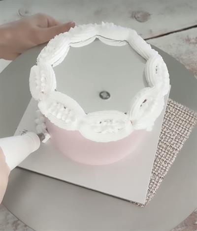  13 cm Daire Aynalı Selfie Cake Pleksi