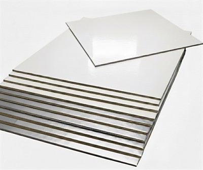 18x18 CM KARE ÇİFT TARAFLI  BEYAZ KALIN 4 MM 