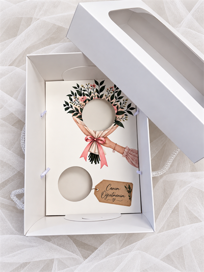 EGE CONCEPT LİFE-2 BÖLMELİ BUKET Canım Öğretmenim İPLİ CUPCAKE KUTUSU ADETLİ SATIŞ