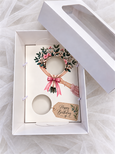 EGE CONCEPT LİFE-2 BÖLMELİ BUKET HAPPY BİRTHDAY İPLİ CUPCAKE KUTUSU ADETLİ SATIŞ