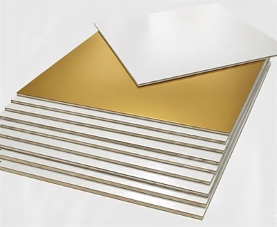 30x30 CM KARE ÇİFT TARAFLI GOLD BEYAZ KALINLIK 4 MM 