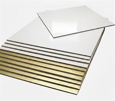 35x45 CM DİKTÖRTGEN ÇİFT TARAFLI GOLD BEYAZ KALINLIK 4 MM 