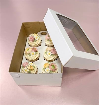 6 LI CUPCAKE KUTUSU BEYAZ  