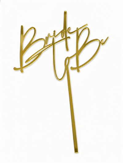 BRİDE TO BE MODEL2 GOLD PLEKSİ PASTA SÜSÜ GOLD 