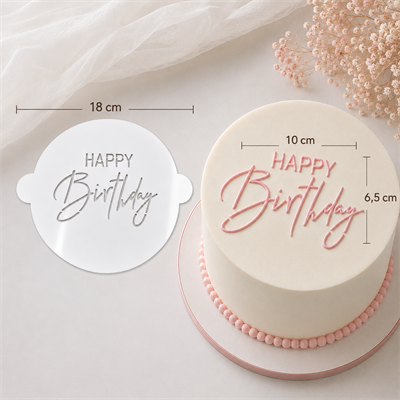 Büyük Boy STENCİL HAPPY BIRTHDAY NO 1