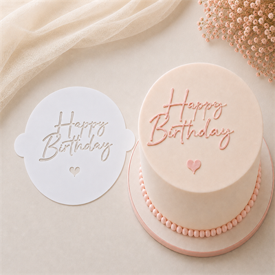 Büyük Boy STENCİL HAPPY BIRTHDAY NO 2