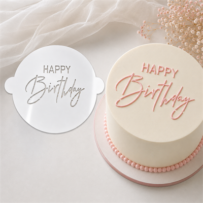 Büyük Boy STENCİL HAPPY BIRTHDAY NO 1