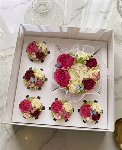 FULL ASETAT KAPAKLI 5+1 BENTO&CUPCAKE KUTUSU 25x25x10