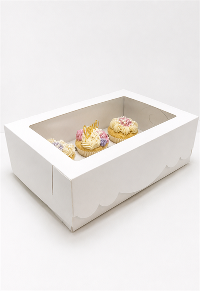 GENİŞ ARALIKLI 6 LI CUPCAKE KUTUSU 