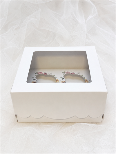 GENİŞ ARALIKLI BASKILI 4 LÜ CUPCAKE KUTUSU ADETLİ SATIŞ 