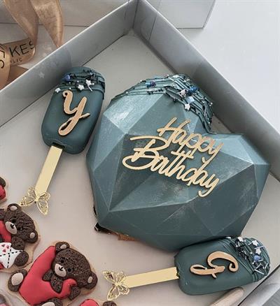HAPPY BİRTHDAY ÇUBUKSUZ PLEKSİ ÖLÇÜ : 9x7 GOLD