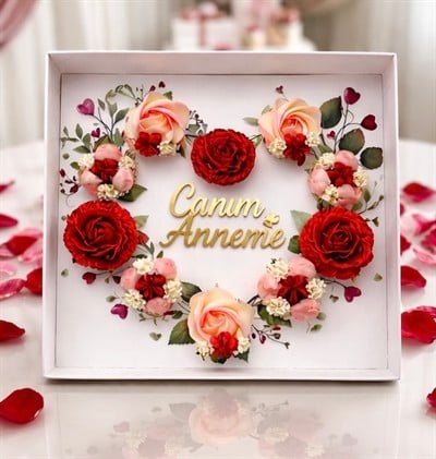 KALP CUPCAKE KUTUSU ASETAT PENCERELİ 35x35x11 VE CANIM ANNEME PLEKSİ