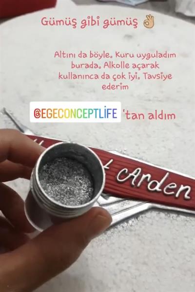 Yenilebilir Gümüş Toz Boya 5 gr
