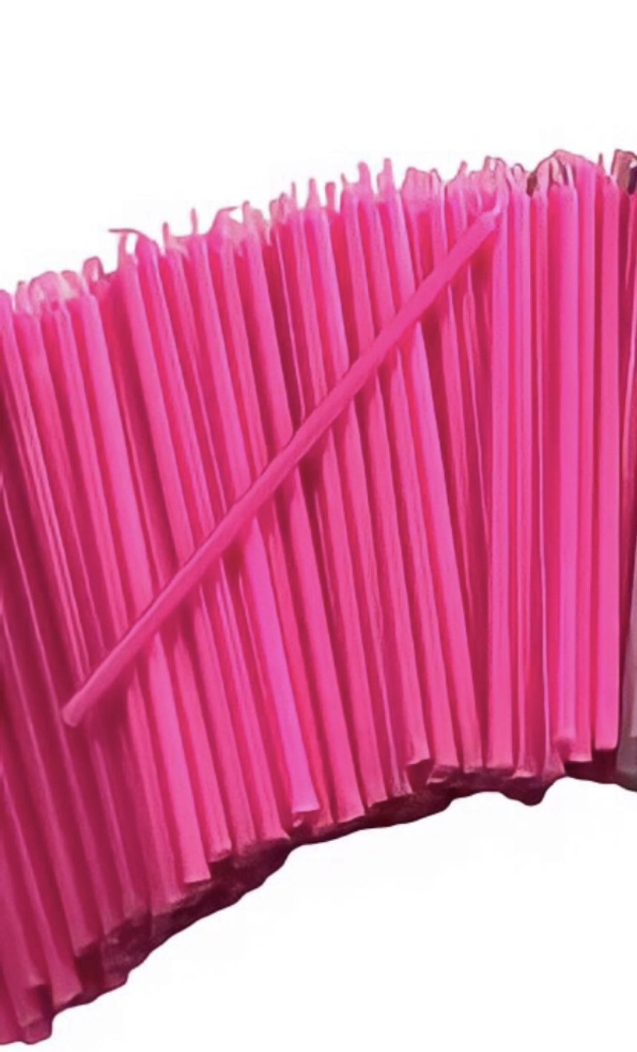 12 cm Pembe Pasta Mumu 100 Lü Paket 
