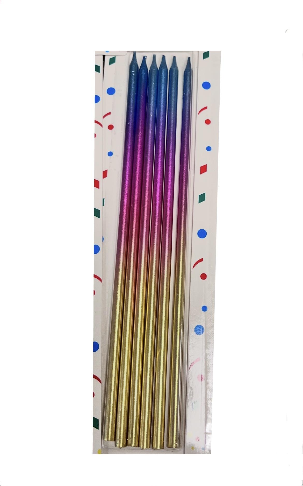 EGE CONCEPT LİFE-20 cm pasta mumu GOLD GEÇİŞLİ 6'lı paket 