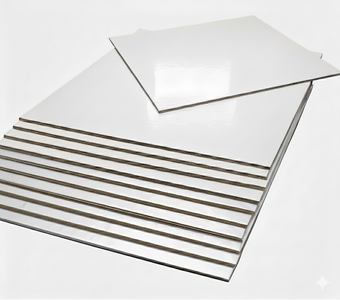 Kvadrat Mukavva Tort Altlığı – 30x30sm, Ağ Rəng, 3 mm