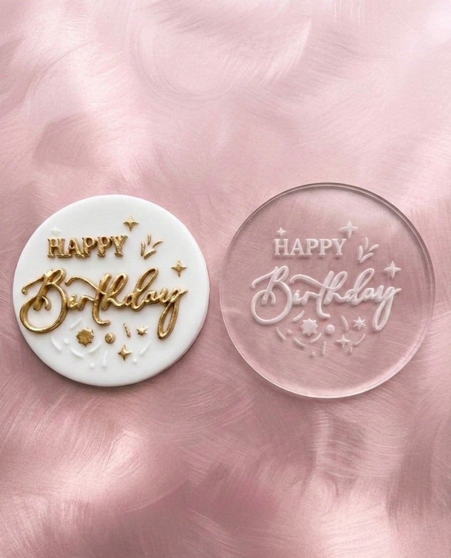 “HAPPY BIRTHDAY” Yazılı Basqı Qəlibi – No:3