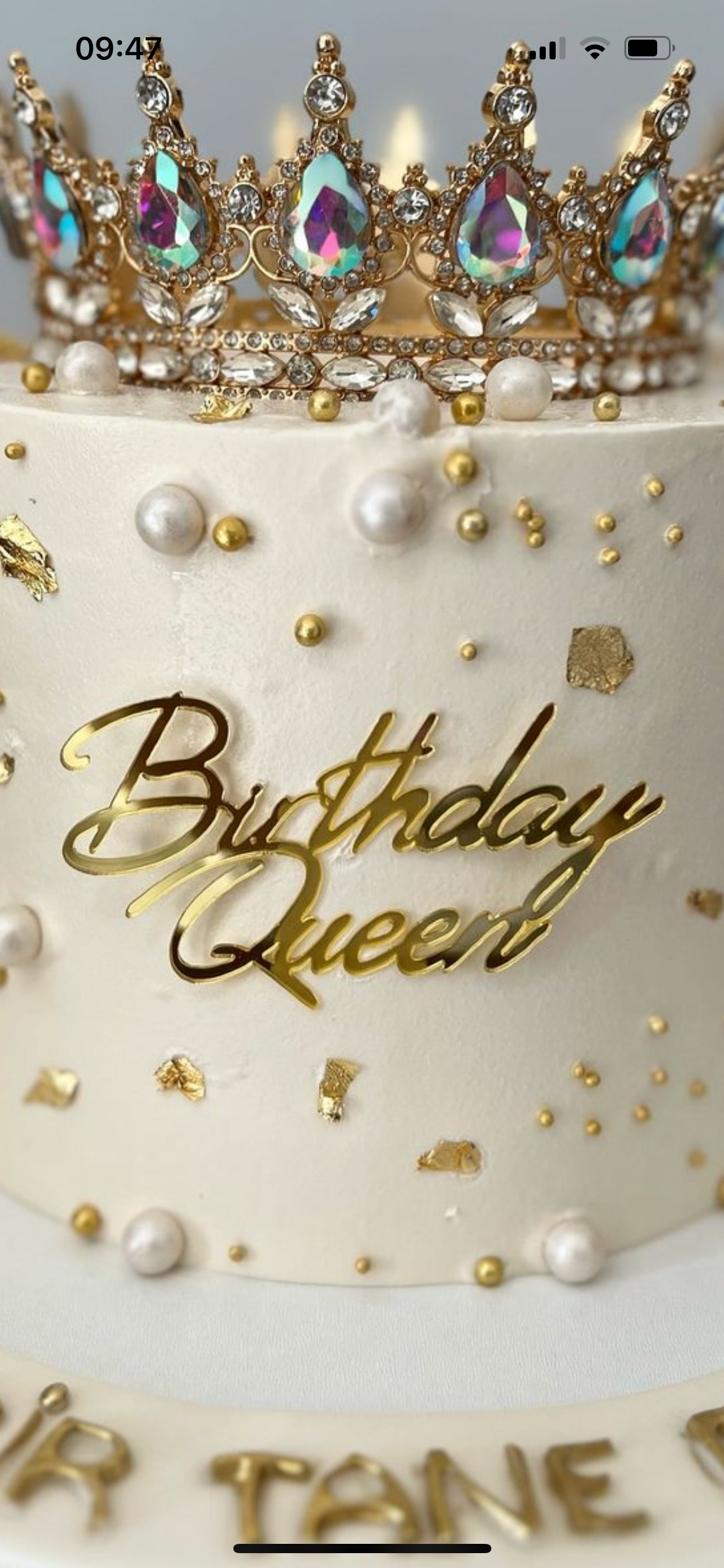 BIRTHDAY QUEEN Pleksi Qızılı Rəng Ölçü: 11 sm