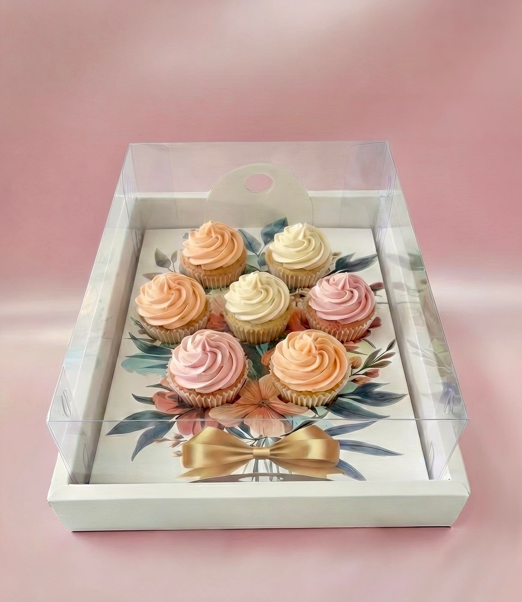 EGE CONCEPT LİFE-Buket Cup Cake Kutusu  (7 bölmeli ) 35x26x11 