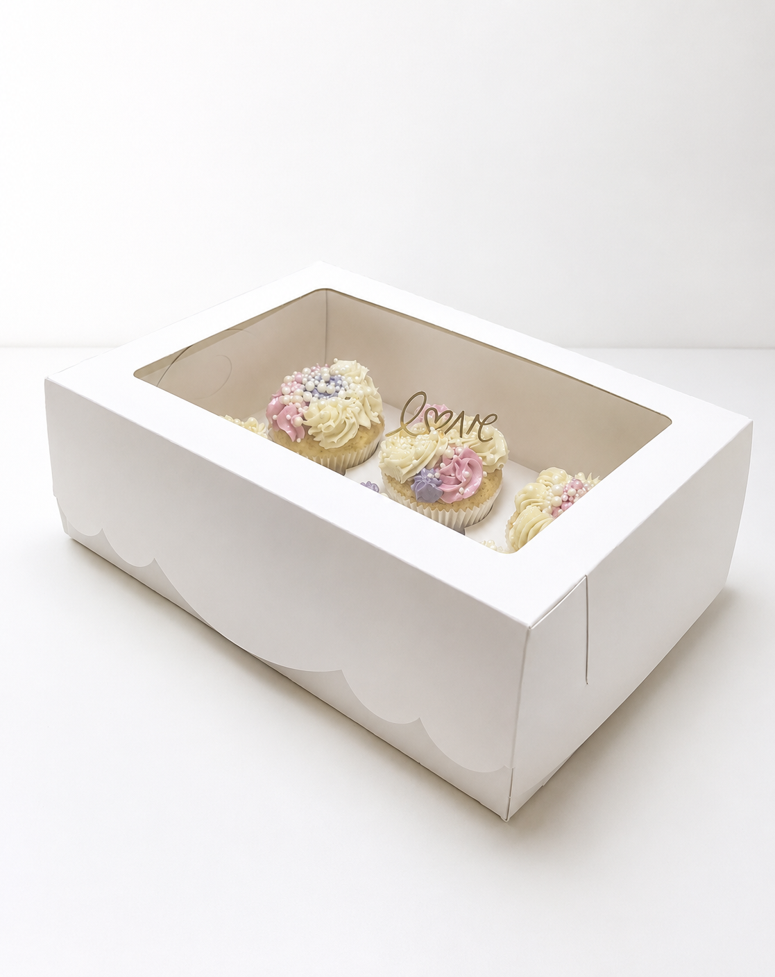 EGE CONCEPT LİFE-GENİŞ ARALIKLI 6 LI CUPCAKE KUTUSU 