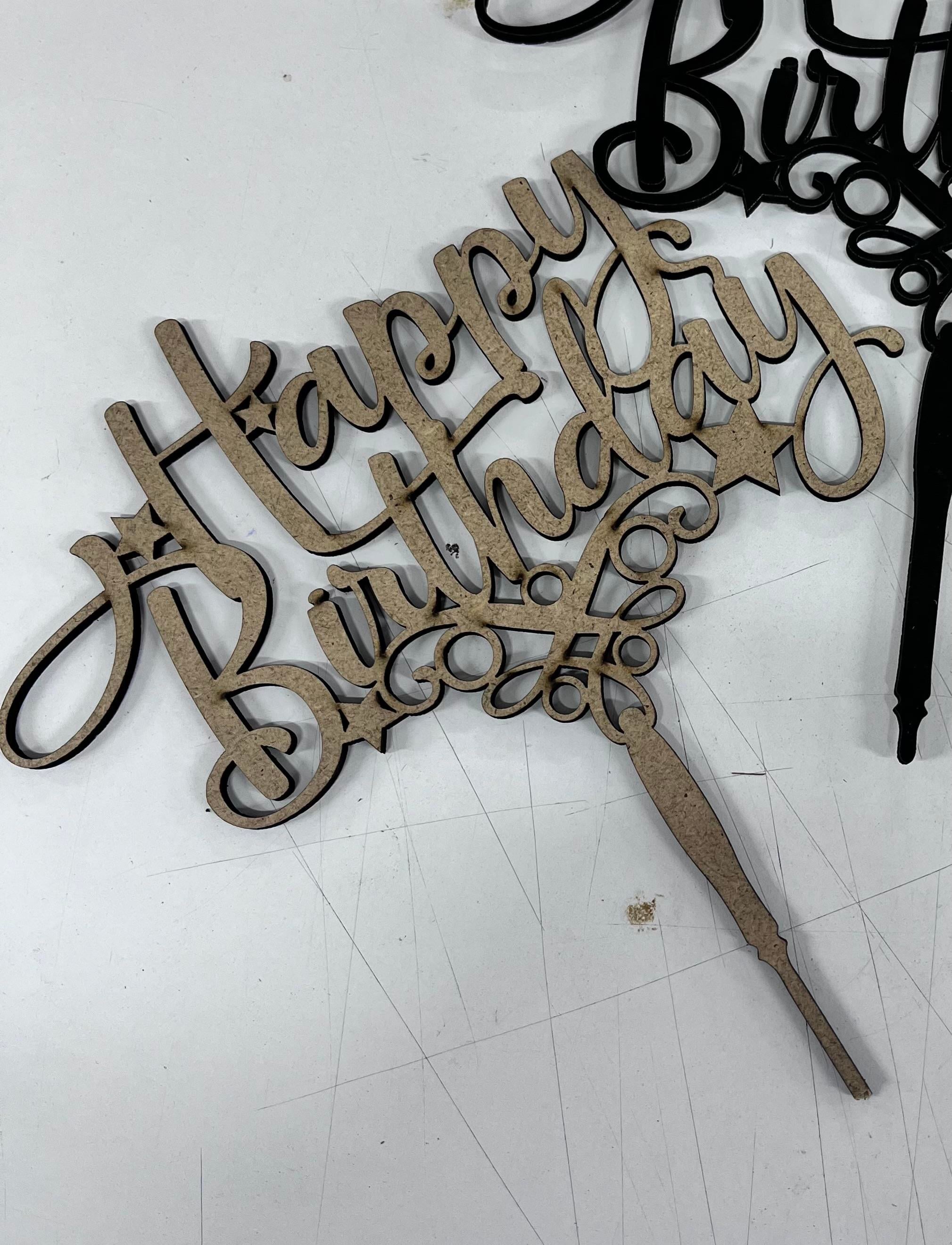 Happy Birthday Taxta Rəngli Tort Bəzəyi