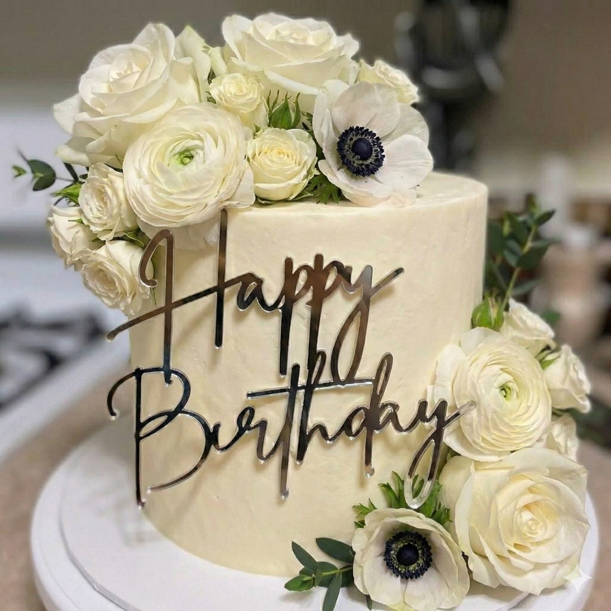 Happy Birthday Pleksi Kod 13 Gümüş Rəng