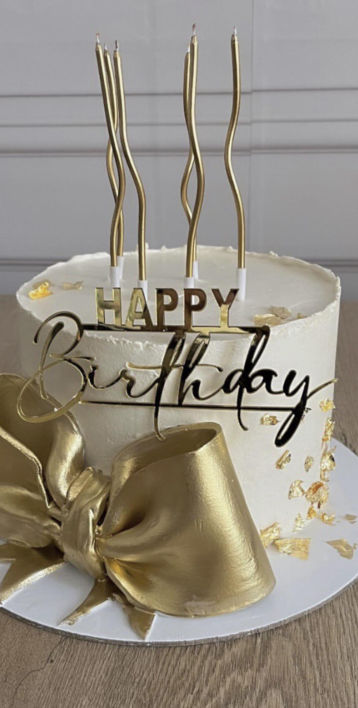 HAPPY BIRTHDAY Yazılı Pleksi Tort Bəzəyi – Kod 14