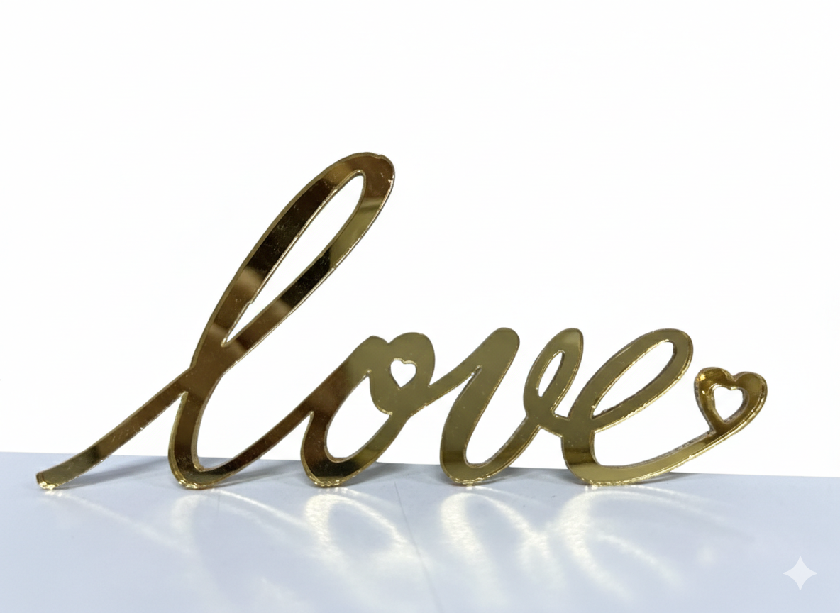 LOVE 2 Pleksi Tort Bəzəyi