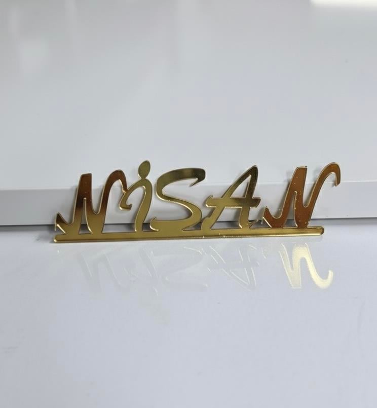 Nisan yazılı arkası yapışkanlı pleksi 