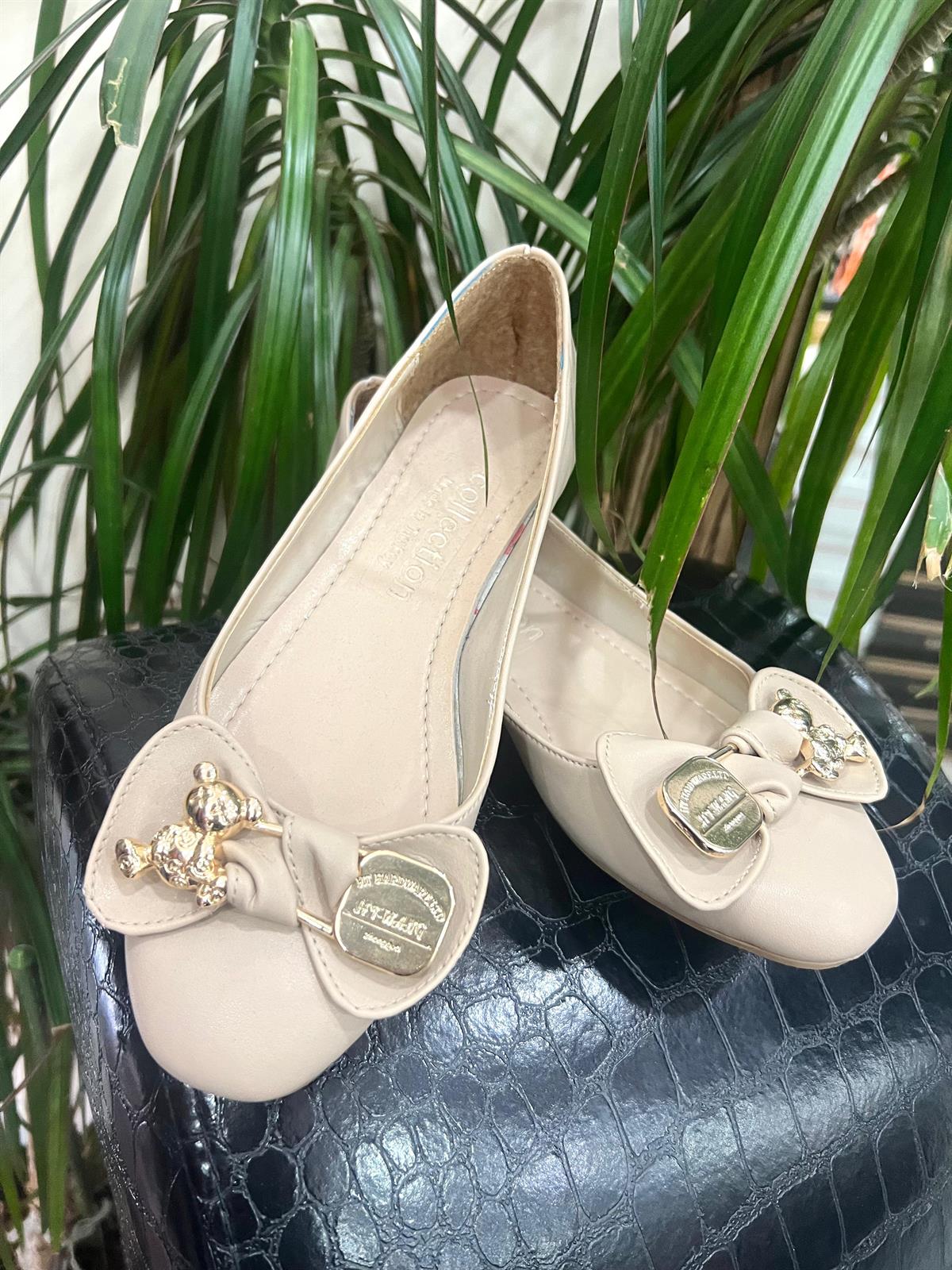 BEAR DETAYLI BABET(KREM)