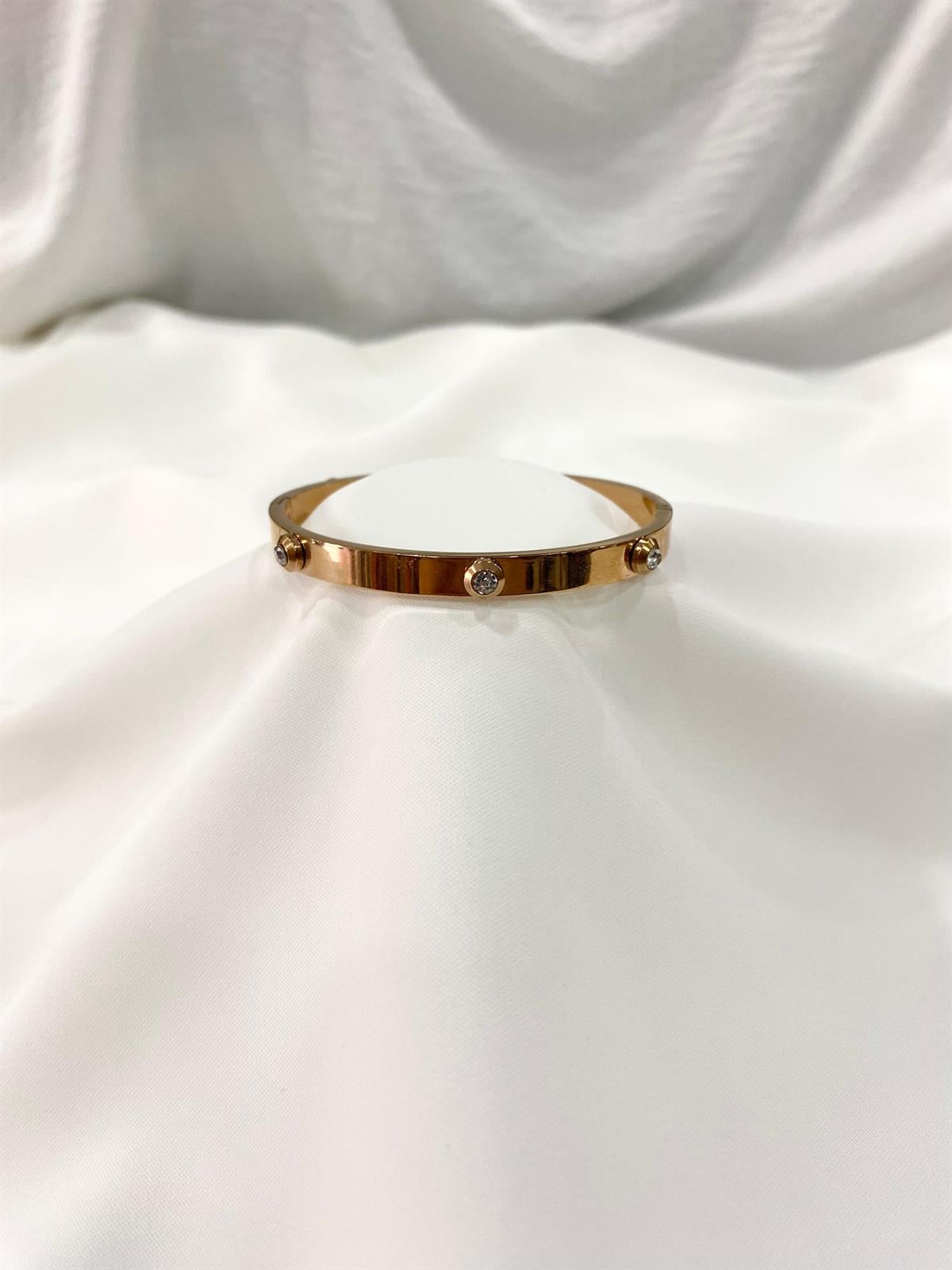 BRONZ TAŞLI ÇELİK KELEPÇE